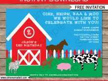 79 Blank Farm Animal Birthday Invitation Template Formating by Farm Animal Birthday Invitation Template