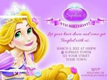 79 Create Rapunzel Birthday Invitation Template Photo for Rapunzel Birthday Invitation Template
