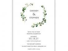 Wedding Invitation Template Eucalyptus
