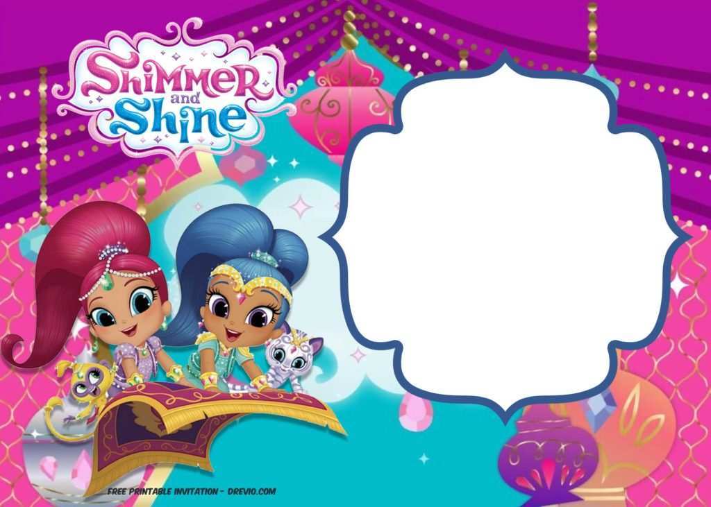 79 Format Shimmer And Shine Birthday Invitation Template With Stunning Design with Shimmer And Shine Birthday Invitation Template