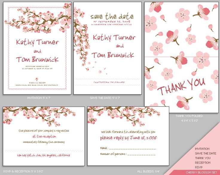 79 Free Printable Wedding Invitation Template Cherry Blossom With Stunning Design by Wedding Invitation Template Cherry Blossom