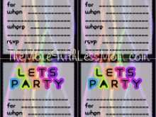 80 Blank Neon Party Invitation Template Templates with Neon Party Invitation Template