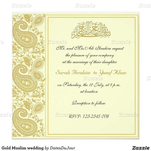 80 Customize Wedding Invitation Template Muslim Now by Wedding Invitation Template Muslim