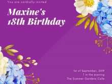 80 Free Example Of Invitation Card For 18 Birthday Templates with Example Of Invitation Card For 18 Birthday