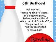 80 The Best Ten Pin Bowling Party Invitation Template Maker with Ten Pin Bowling Party Invitation Template
