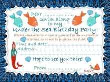 80 The Best Under The Sea Birthday Invitation Template Free Photo for Under The Sea Birthday Invitation Template Free