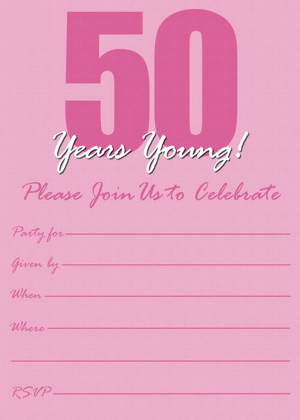 50Th Birthday Invitation Template from legaldbol.com