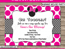 81 Blank Minnie Mouse Birthday Invitation Template With Stunning Design with Minnie Mouse Birthday Invitation Template