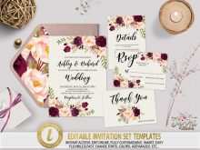 81 Customize Our Free Wedding Invitation Template Burgundy in Word for Wedding Invitation Template Burgundy