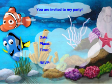 81 Format Nemo Birthday Invitation Template Formating with Nemo Birthday Invitation Template