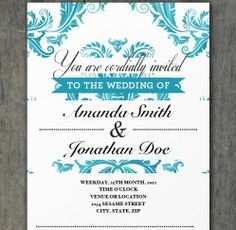 81 Free Printable Wedding Invitation Template Blue Maker by Wedding Invitation Template Blue