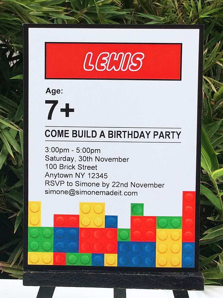81 How To Create Lego Party Invitation Template Now by Lego Party Invitation Template