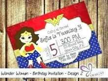 81 How To Create Wonder Woman Birthday Invitation Template Formating for Wonder Woman Birthday Invitation Template