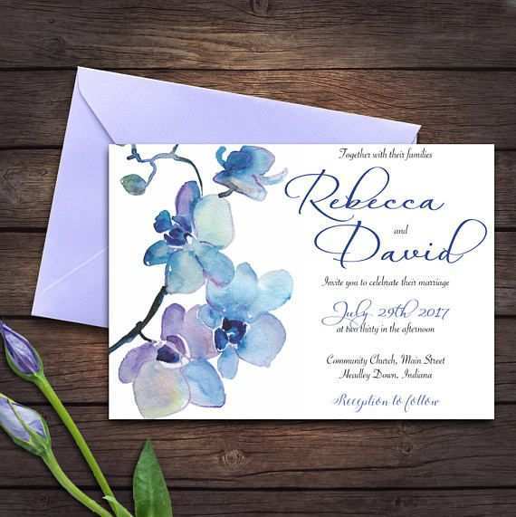 81 Report Orchid Wedding Invitation Template Now for Orchid Wedding Invitation Template