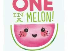 81 Standard One In A Melon Birthday Invitation Template PSD File with One In A Melon Birthday Invitation Template