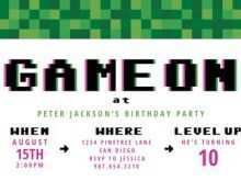 81 Standard Video Game Party Invitation Template in Photoshop by Video Game Party Invitation Template