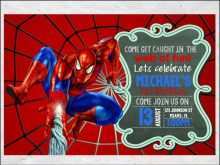 82 Adding Spiderman Birthday Invitation Template in Photoshop with Spiderman Birthday Invitation Template