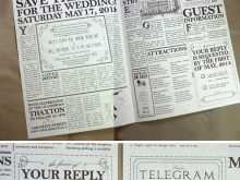 82 Creating Newspaper Wedding Invitation Template in Word for Newspaper Wedding Invitation Template