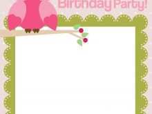 82 How To Create Owl Birthday Invitation Template for Ms Word with Owl Birthday Invitation Template