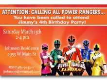 82 The Best Power Rangers Birthday Invitation Template Download by Power Rangers Birthday Invitation Template