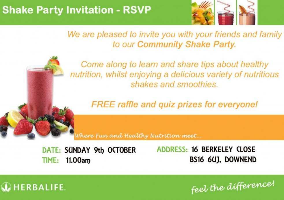 82 Visiting Herbalife Shake Party Invitation Template Formating by Herbalife Shake Party Invitation Template