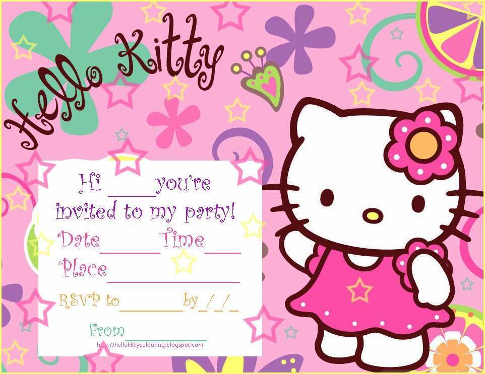 83 Best Hello Kitty Birthday Invitation Card Template Free In Word With Hello Kitty Birthday Invitation Card Template Free Cards Design Templates