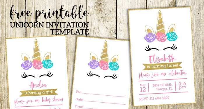 83 Creating Unicorn Blank Invitation Template Download for Unicorn Blank Invitation Template