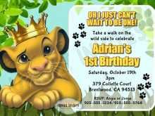 83 Customize Free Lion King Birthday Invitation Template in Photoshop with Free Lion King Birthday Invitation Template