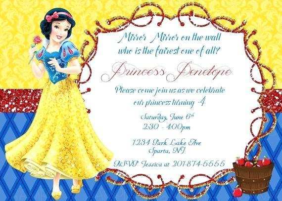 83 Free Snow White Birthday Invitation Template Photo With Snow White Birthday Invitation Template Cards Design Templates