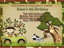 83 How To Create Jungle Birthday Invitation Template Photo for Jungle Birthday Invitation Template