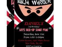 83 Visiting Ninja Warrior Birthday Party Invitation Template Free Now with Ninja Warrior Birthday Party Invitation Template Free