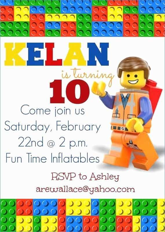 84 Create Lego Party Invitation Template For Free with Lego Party Invitation Template