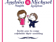 84 Create Wedding Invitation Template Cartoon Photo with Wedding Invitation Template Cartoon