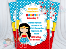 84 Create Wonder Woman Party Invitation Template Maker by Wonder Woman Party Invitation Template