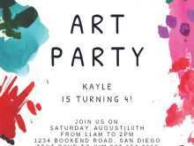 84 Format Art Party Invitation Template Formating with Art Party Invitation Template