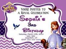 84 Format Princess Sofia Birthday Invitation Template Now with Princess Sofia Birthday Invitation Template