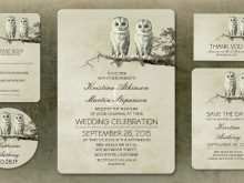 84 Free Printable Owl Wedding Invitation Template PSD File by Owl Wedding Invitation Template