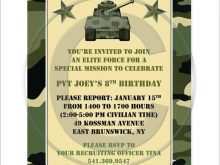 84 The Best Army Birthday Invitation Template for Ms Word with Army Birthday Invitation Template