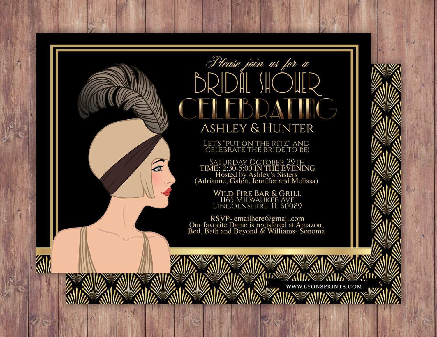 84 The Best Great Gatsby Party Invitation Template Free Formating with Great Gatsby Party Invitation Template Free