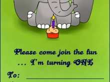 85 Blank Elephant Birthday Invitation Template PSD File for Elephant Birthday Invitation Template