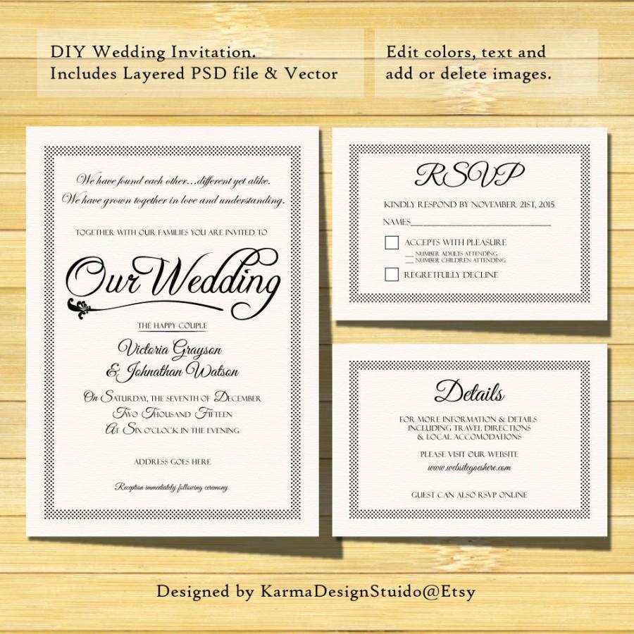 85 Creating Wedding Invitation Template Rsvp For Free with Wedding Invitation Template Rsvp
