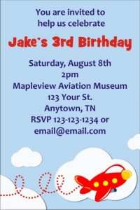 85 Free Printable Airplane Birthday Invitation Template With Stunning Design for Airplane Birthday Invitation Template