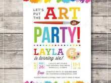 85 Free Printable Art Party Invitation Template Layouts for Art Party Invitation Template