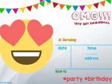 85 Visiting Birthday Invitation Template Emoji PSD File by Birthday Invitation Template Emoji