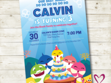 86 Best Baby Shark Birthday Invitation Template Layouts by Baby Shark Birthday Invitation Template