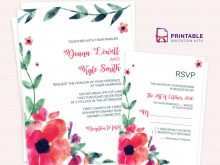 86 Best Watercolor Wedding Invitation Template PSD File with Watercolor Wedding Invitation Template