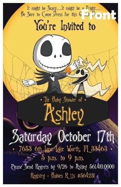 86 Create Nightmare Before Christmas Birthday Invitation Template Formating by Nightmare Before Christmas Birthday Invitation Template