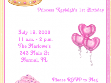 86 Creating Princess Birthday Invitation Template Formating by Princess Birthday Invitation Template