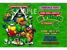 86 Creative Ninja Turtle Birthday Invitation Template Layouts by Ninja Turtle Birthday Invitation Template