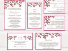 86 Free Printable Wedding Invitation Template Cherry Blossom for Ms Word by Wedding Invitation Template Cherry Blossom